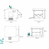 Recycled floor coop for 8 to 15 hens NESTERA large model
