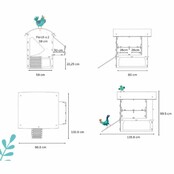 Poulailler recyclé avec pieds pour 5 à 9 poules modèle moyen NESTERA