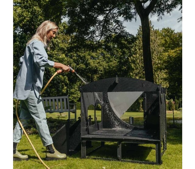 Gerecycled kippenhok met poten voor 8 tot 15 kippen groot model NESTERA