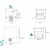 Recycled hen house with feet for 8 to 15 hens large model NESTERA
