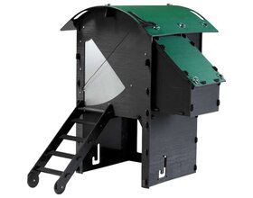 Verhoogd gerecycled kippenhok voor 3 tot 5 kippen klein model NESTERA