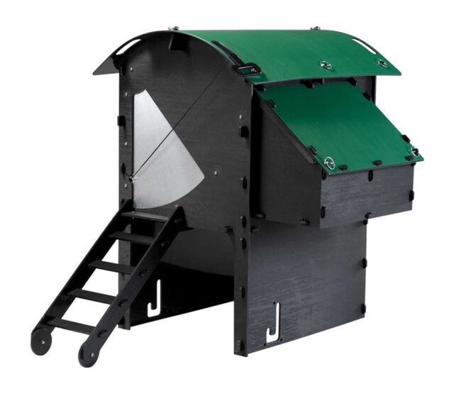 Raised recycled hen house for 5 to 9 hens NESTERA medium model