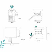 Poulailler recyclé surélevé pour 5 à 9 poules modèle moyen NESTERA