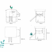 Raised recycled hen house for 8 to 15 hens NESTERA large model