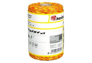 Gedraaide draad Ø 0,18mm /250m geel en oranje FARMER W3 HORIZONT