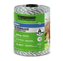 Twisted wire Ø 0.15mm /300m white and green HOBBY BEAUMONT