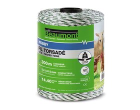 Twisted wire Ø 0.15mm /300m white and green HOBBY BEAUMONT