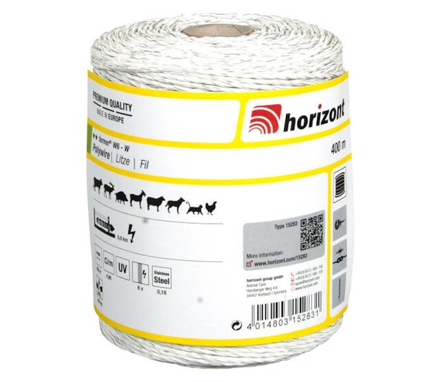Fil torsadé Ø 0.18mm /400m blanc FARMER W6 HORIZONT Fil torsadé Ø 0.18mm /400m blanc FARMER W6 HORIZONT
