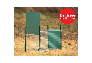 Boîte à fauve, 2 entrées avec porte à glissière 64 x 21 x 21 cm BOXTRAP