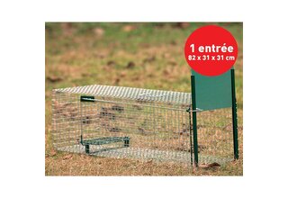 Boîte à fauve, 1 entrée avec porte à glissière 82 x 32 x 31 cm BOXTRAP