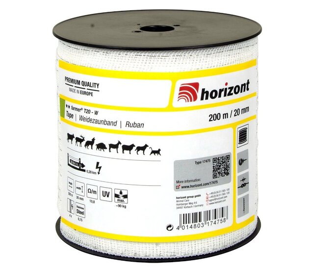 Tape Ø 0.15mm /200m white FARMER T20 HORIZONT
