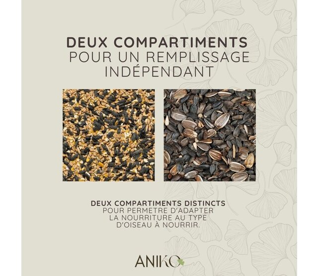 Mangeoire pour oiseaux anti-nuisibles verte SMART BIRDS SWISSINNO