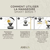 Mangeoire pour oiseaux anti-nuisibles bleue SMART BIRDS SWISSINNO