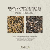 Mangeoire pour oiseaux anti-nuisibles grise SMART BIRDS SWISSINNO Mangeoire pour oiseaux anti-nuisibles grise SMART BIRDS SWISSINNO