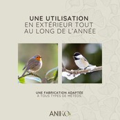 Mangeoire pour oiseaux anti-nuisibles grise SMART BIRDS SWISSINNO Mangeoire pour oiseaux anti-nuisibles grise SMART BIRDS SWISSINNO