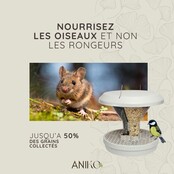 Mangeoire pour oiseaux anti-nuisibles grise SMART BIRDS SWISSINNO Mangeoire pour oiseaux anti-nuisibles grise SMART BIRDS SWISSINNO