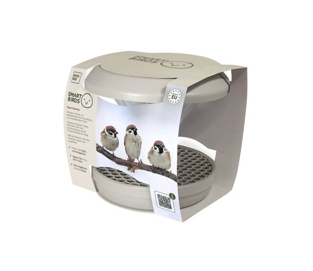 Mangeoire pour oiseaux anti-nuisibles grise SMART BIRDS SWISSINNO Mangeoire pour oiseaux anti-nuisibles grise SMART BIRDS SWISSINNO
