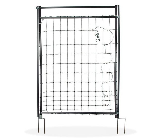 PREMIUM mobile poultry fencing kit, 50m net, mixed post