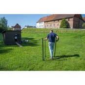 PREMIUM mobiele afrasteringsset voor pluimvee, 50 m net, gemengde palen