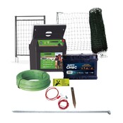 Kit de clôture mobile pour volailles filet 50m poste mixte et solaire