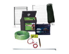 50m gevogelte net kit met gemengde en zonne-station