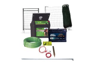 50m gevogelte net kit met gemengde en zonne-station