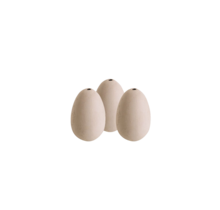 3 oeufs factices en céramique pour poule CHICK'A