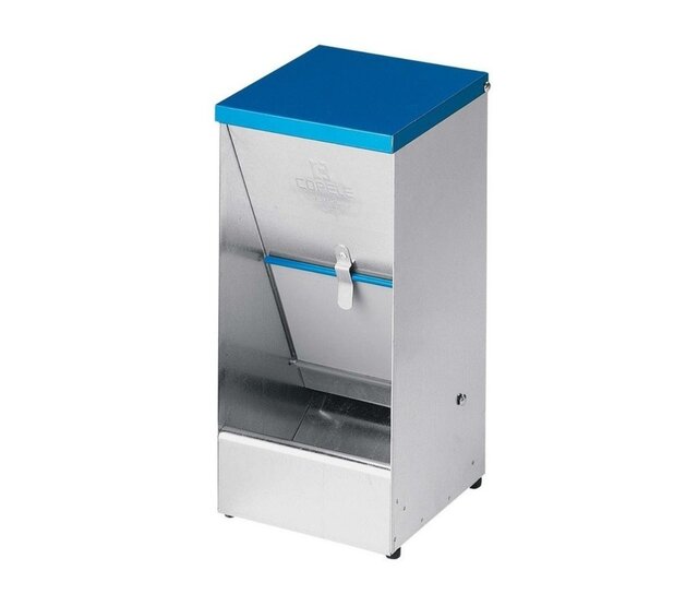 Galvanised sheet metal hopper feeder 27L for dogs COPELE