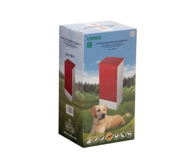 CAN galvanised sheet metal hopper feeder 27L for dogs COPELE