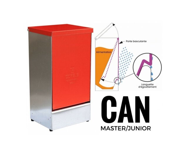 Mangeoire à trémie CAN en tôle galvanisé 27L pour chiens COPELE