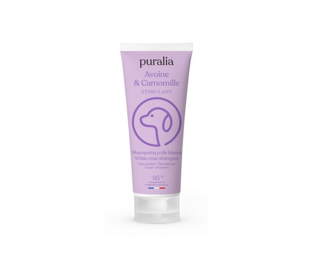 Natural shampoo for dogs with white coats 250 ml PURALIA Natural shampoo for dogs with white coats 250 ml PURALIA