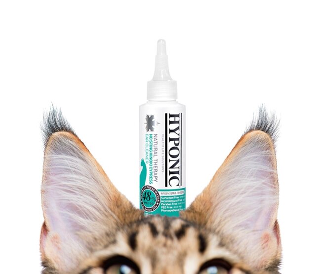 Nettoyant oreille naturel et hypoallergénique pour chat 120 ml HYPONIC Nettoyant oreille naturel et hypoallergénique pour chat 120 ml HYPONIC