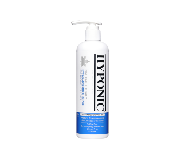 Natuurlijke en hypoallergene witte vacht shampoo voor honden 300 ml HYPONIC