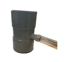 Collecteur de gouttière gris pour récupération d'eau EMP ROTOMOULAGE