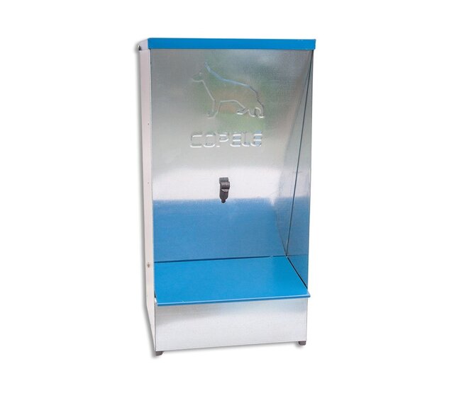 Galvanised sheet metal hopper feeder 10L for dogs COPELE
