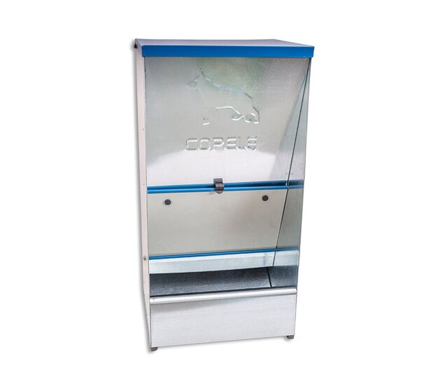 Galvanised sheet metal hopper feeder 10L for dogs COPELE