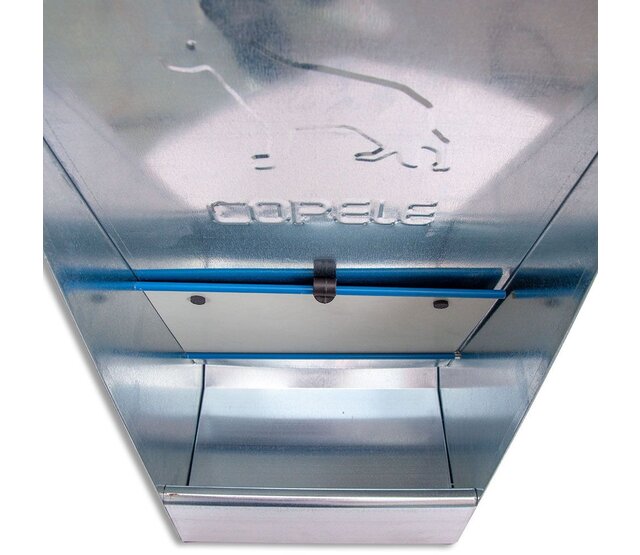 Galvanised sheet metal hopper feeder 27L for dogs COPELE