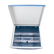 Mangeoire à trémie en tôle galvanisé 27L pour chiens COPELE Mangeoire à trémie en tôle galvanisé 27L pour chiens COPELE