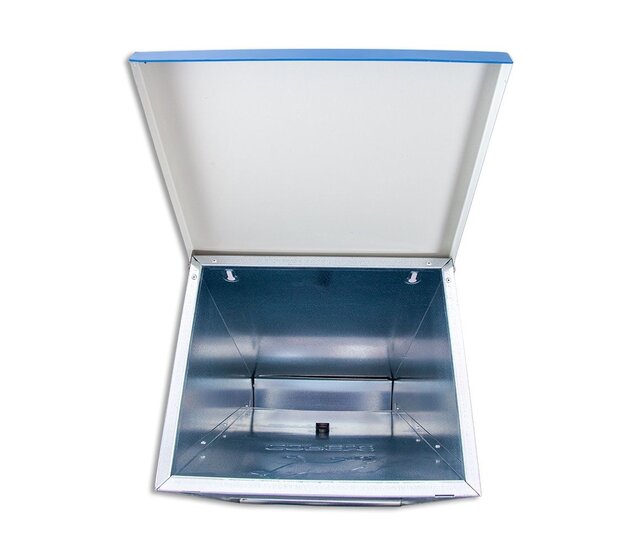 Mangeoire à trémie en tôle galvanisé 27L pour chiens COPELE Mangeoire à trémie en tôle galvanisé 27L pour chiens COPELE