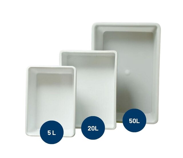 Rechthoekige professionele kunststof voedselcontainer 5L