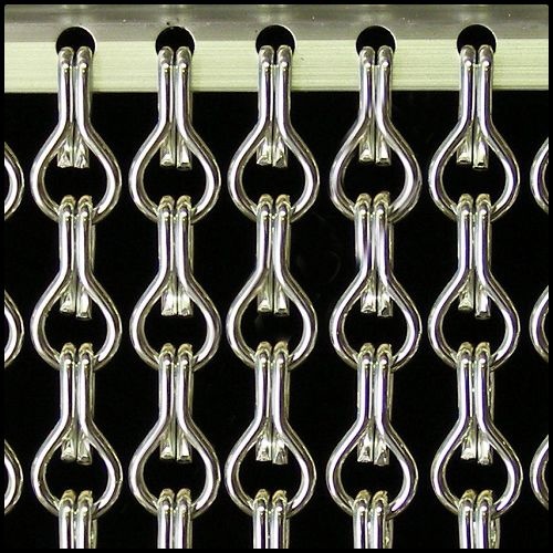 Kettinggordijn Aluminium Liso ® Zilver ✔ Op maat gemaakt - Prijs per m²