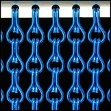 Kettinggordijn Aluminium Liso ® Donkerblauw ✔ Op maat gemaakt - Prijs per m²