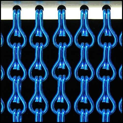 Kettinggordijn Aluminium Liso ® Donkerblauw ✔ Op maat gemaakt - Prijs per m²