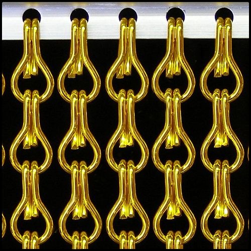 Kettinggordijn Aluminium Liso ® Geel / Goud ✔ Op maat gemaakt - Prijs per m²