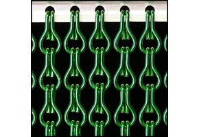 Kettinggordijn Aluminium Liso ® Donkergroen ✔ Op maat gemaakt