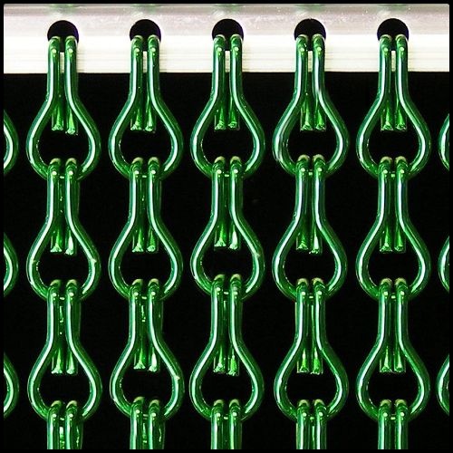 Kettinggordijn Aluminium Liso ® Donkergroen ✔ Op maat gemaakt - Prijs per m²