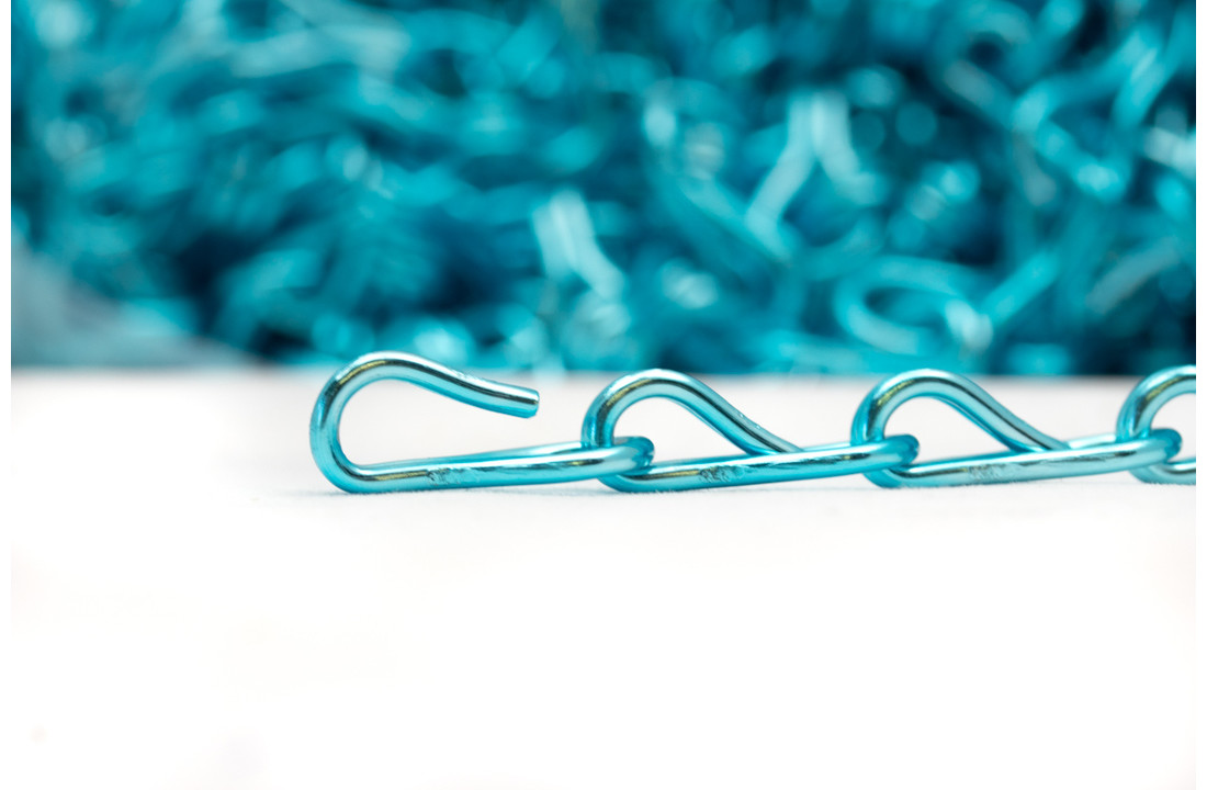 Kettinggordijn Aluminium Liso ® Lichtblauw ✔ Op maat gemaakt - Prijs per m²