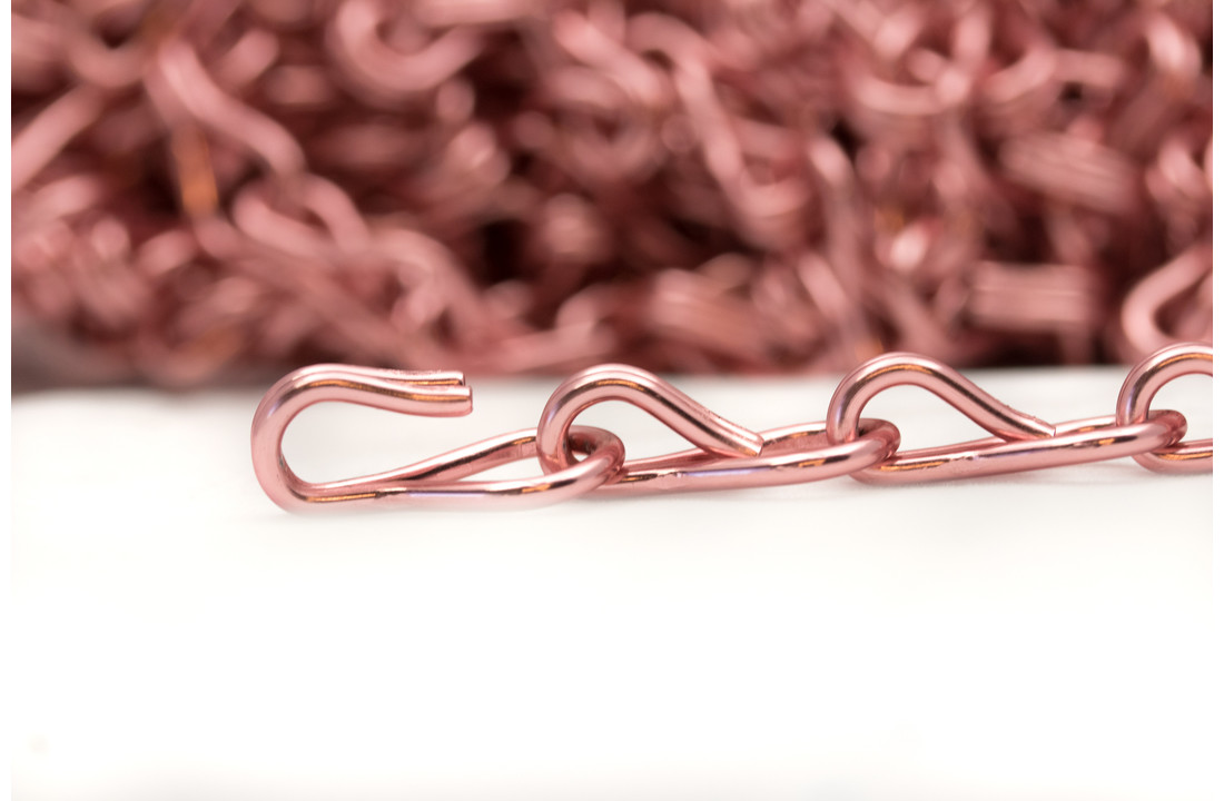 Kettinggordijn Aluminium Liso ® Roze/Koper ✔ Op maat gemaakt - Prijs per m²