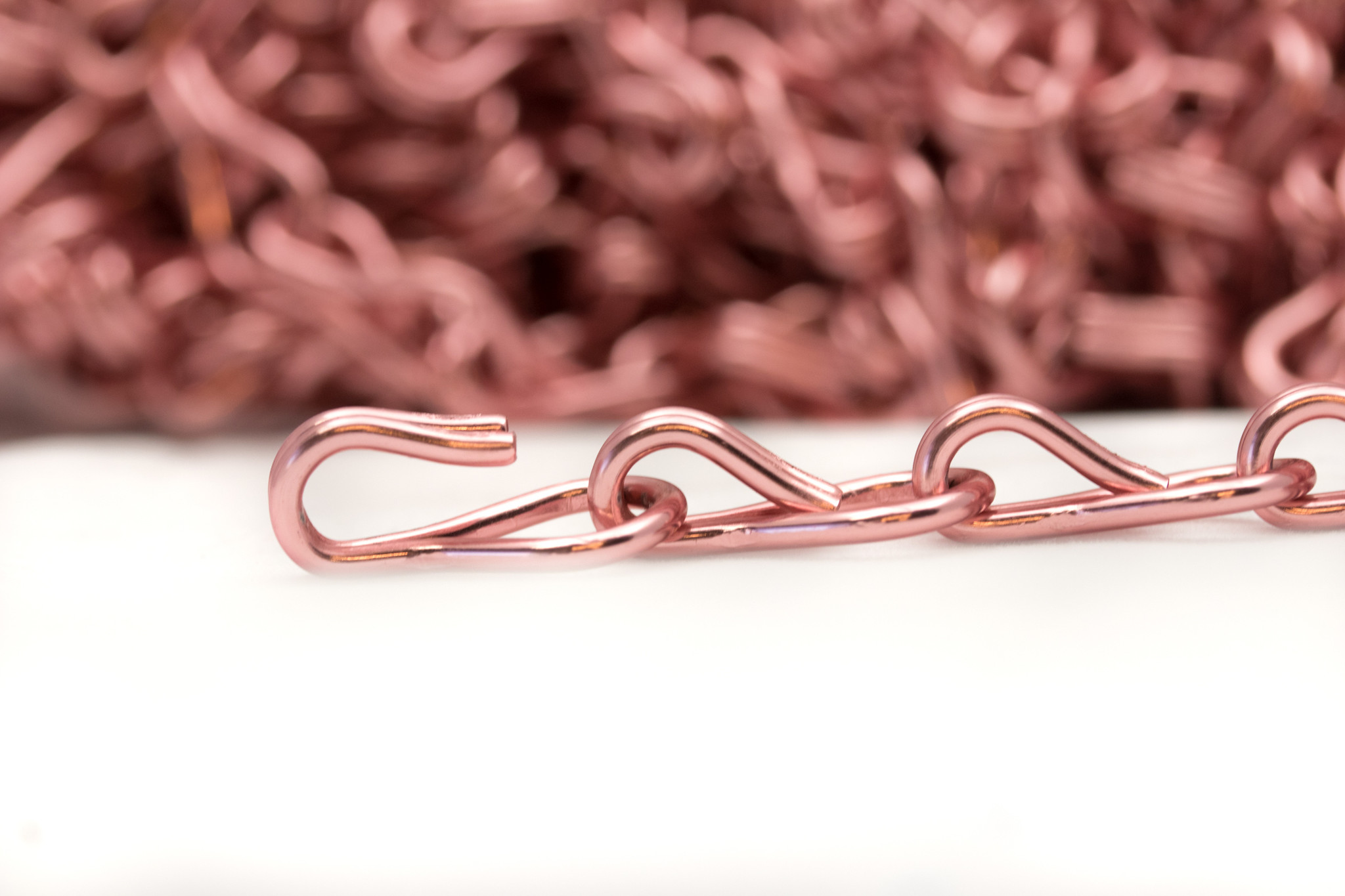 Kettinggordijn Aluminium Liso ® Roze/Koper ✔ Op maat gemaakt - Prijs per m²