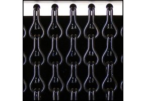 Kettinggordijn Aluminium Liso ® Zwart ✔ Op maat gemaakt